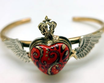 Winged Heart Cuff