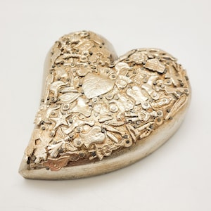 Handmade Gold Milagro Heart