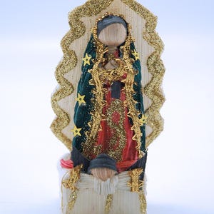 Handcrafted Mini Corn Husk Guadalupe