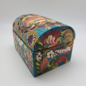 Mexican Hand Painted Wood Box Large
