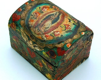 Mexican Hand Painted Wood Box