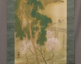 Rankyo (gola montana del fiume Oigawa) sotto la pioggia - Tabata Shuto 田畑秋涛 (1879-?) - Giappone - XX secolo