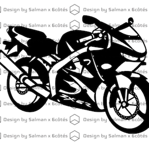 KAWASAKI ZX6R 1999 Cutfile svg dxf ai eps