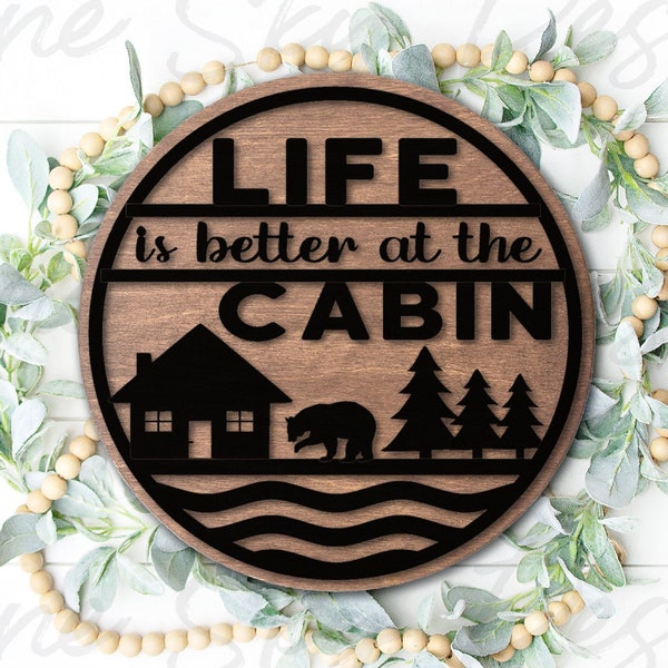 Cabin SVG Files For Glowforge | Mountains SVG Glowforge | Glowforge Svg Files | Laser Cut Files | Laser Files Cabin Mountain Svg File Laser