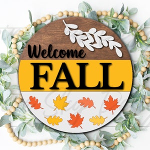 Welcome Fall SVG For Glowforge/Laser | Glowforge Files Fall | Fall Laser SVG | Fall Laser Files | Laser Cut Files | Glowforge SVG Hello Fall