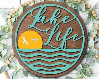 Lake Life SVG Laser | Lake Life Sign SVG Glowforge File | Glowforge SVG Files | Laser Cut Files | Lake Svg Files | Lake Sign Svg  Lake House