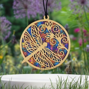 Dragonfly Suncatcher SVG Glowforge Laser Dragonfly SVG Files Dragonfly Suncatcher SVG Files Laser Glowforge Suncatchers Spring Svg Files