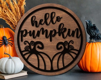 Hello Pumpkin SVG For Glowforge | Hello Pumpkin Laser File | Glowforge Files Fall | Glowforge Files Halloween | Glowforge Pumpkin SVG File