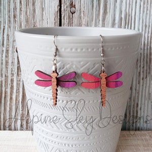 Dragonfly Earrings SVG Dragonfly Earrings Laser Cut File Glowforge Earring SVG Dragonfly Earring SVG Files Dragonfly Svg Summer Earring Svg