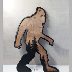 Bigfoot SVG File Glowforge | Bigfoot Glowforge Files | Layered Bigfoot SVG | Bigfoot Laser File | Sasquatch Svg | Mountain Svg Big Foot Svg