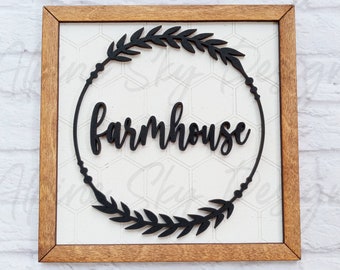 Glowforge Farmhouse Files | Farmhouse SVG | Farmhouse Laser SVG | Glowforge Svg Files Wreath | Chicken Wire Farmhouse Sign SVG Files Laser