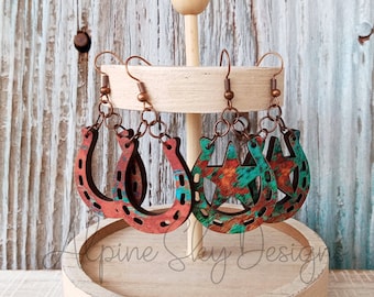 Horseshoe Earrings SVG Glowforge Horseshoe Earring SVG Laser Western Earrings SVG Western Earring Svg Files Horseshoe Svg Glowforge Files