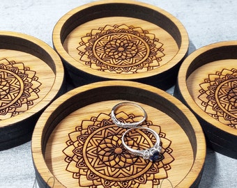Mandala Ring Dish SVG | Trinket Tray SVG File | Glowforge Files | Mandala SVG Laser | Boho Svg Files | Ring Dish Svg Trinket Dish Glowforge