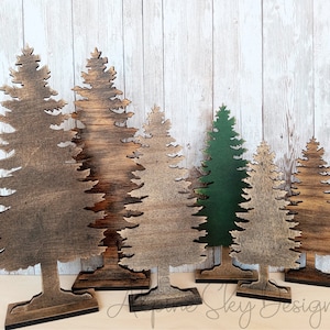 1/4 Standing Pine Tree SVG For Glowforge | Pine Tree SVG Laser | Evergreen Trees SVG | Glowforge Svg Files | Stand Alone Trees Svg Laser Cut