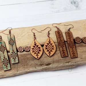 Aztec Earring SVG Bundle | Glowforge Earring Files | Aztec Earrings SVG | Stud Earring Svg | Tribal Aztec Earring Bundle Laser Glowforge Svg