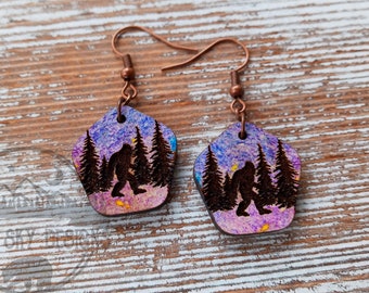 Bigfoot Earring SVG Laser Glowforge Bigfoot Earrings SVG Sasquatch Earring SVG Bigfoot Svg Files Glowforge Earring Files Sasquatch Svg