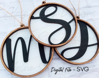 Glowforge Ornament SVG Farmhouse Ornaments | Ornament SVG For Laser | Glowforge Ornament File | Ornament SVG File Christmas Laser Cut Files