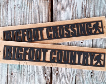 Bigfoot Sign SVG Bundle | Bigfoot Crossing Sign SVG | Bigfoot Country Sign SVG | Bigfoot Svg Files | Glowforge Files Bigfoot Laser File