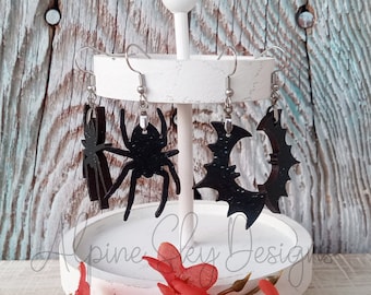 Halloween Earrings SVG Halloween Earring SVG Bundle Bat Earrings Spider Earring SVG Glowforge Earring Files Halloween Svg Laser Earring Svg