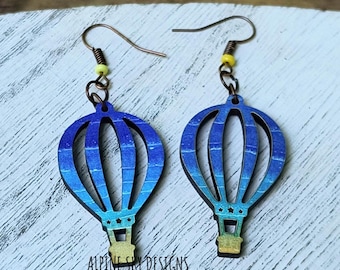 Hot Air Balloon Earrings SVG Summer Earring SVG Glowforge Laser Earring Files Hot Air Balloon SVG Carnival Svg File Balloon Earrings Svg