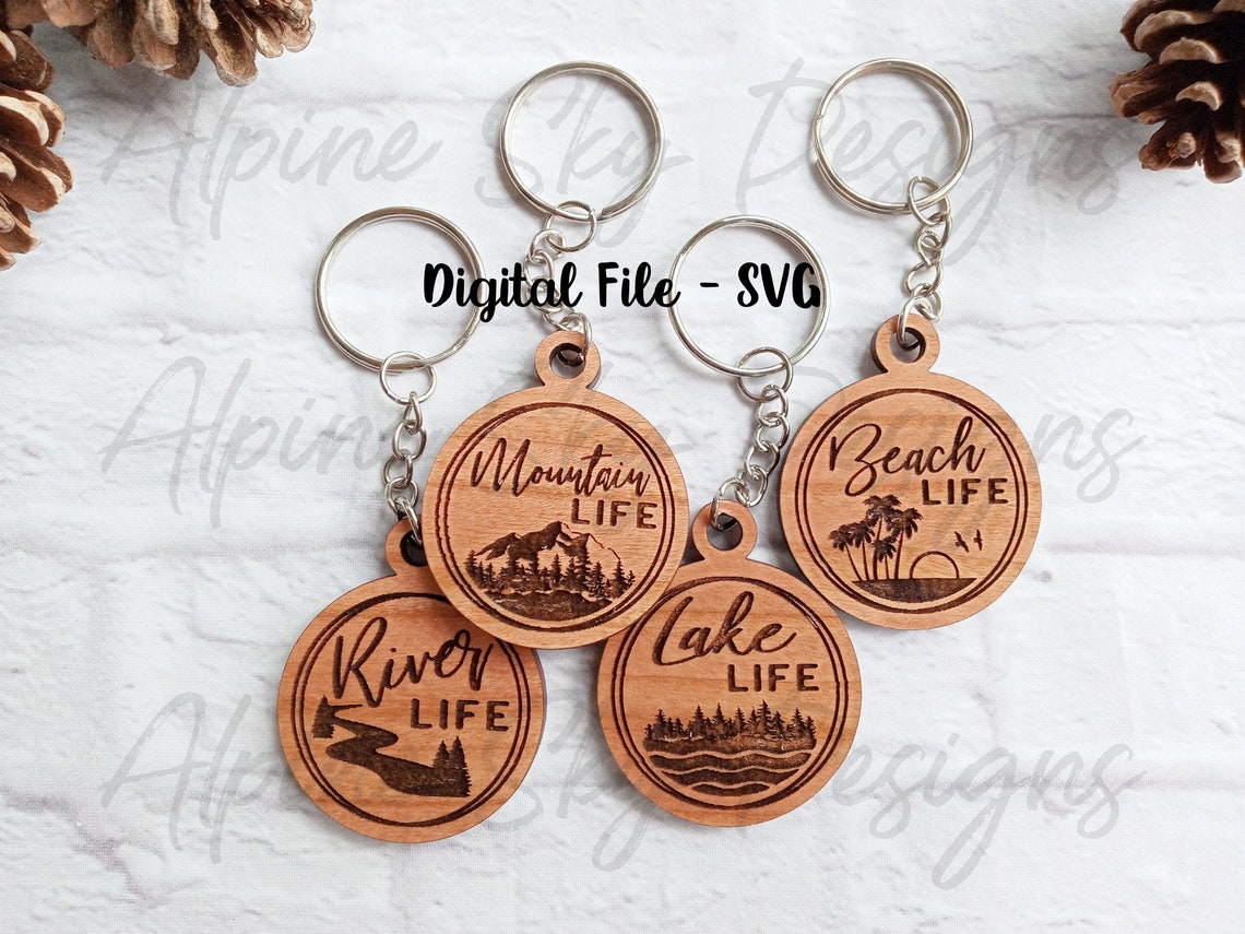 Keychain File Keychain SVG Files Laser Etsy