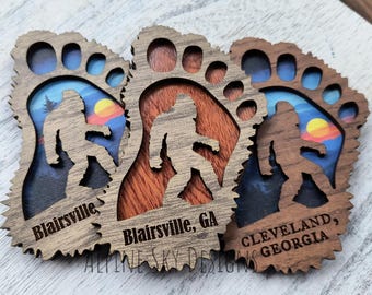 Bigfoot Magnet SVG Bigfoot Magnet Laser Cut File Glowforge Fridge Magnet SVG Bigfoot Svg Kitchen Magnet Svg Sasquatch Bigfoot Laser File Svg