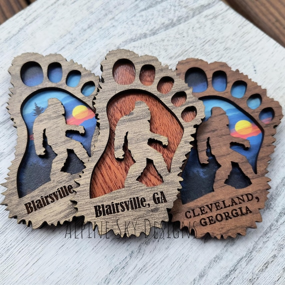 Bigfoot Magnet SVG Bigfoot Magnet Laser Cut File Glowforge Fridge Magnet SVG Bigfoot Svg Kitchen Magnet Svg Sasquatch Bigfoot Laser File Svg