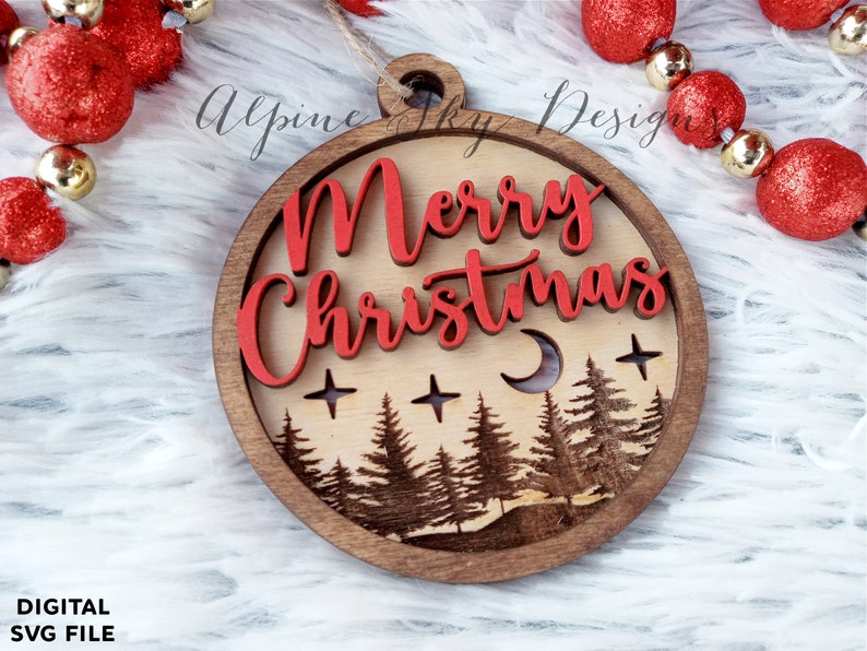 Christmas Ornament SVG for Forest Ornament SVG Tree Ornament