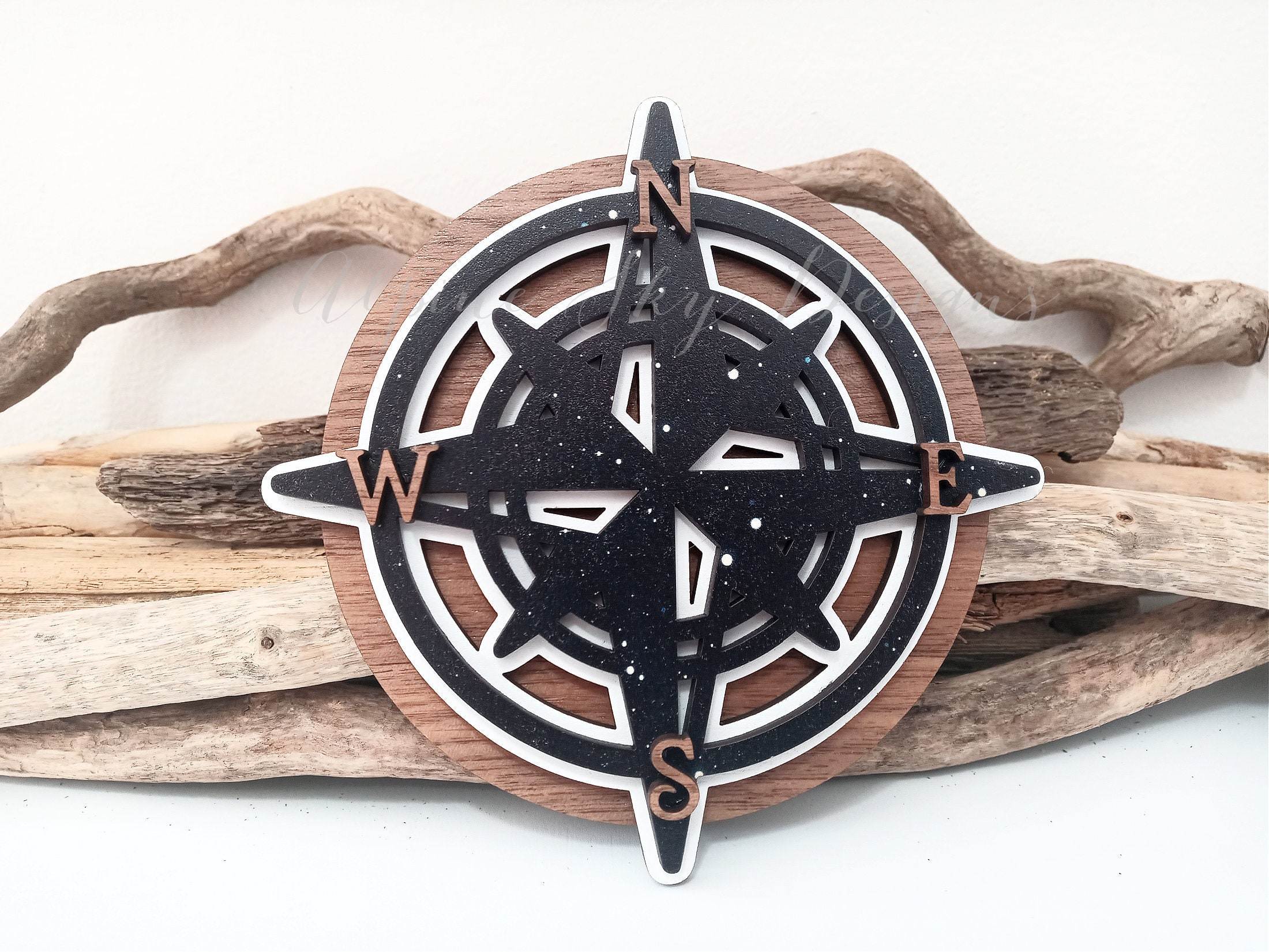 Compass Layered Svg Compass SVG File | Compass SVG | Layered Sign Svg | Glowforge Layered ...