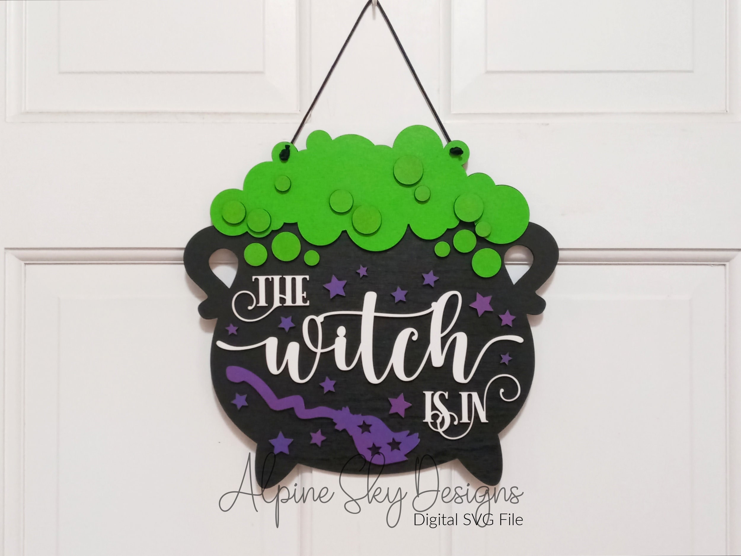 The Witch Is In Sign SVG | The Witch Is In SVG | Glowforge Halloween Files | Halloween Sign SVG | Witch Sign Svg Files | Halloween Laser Svg