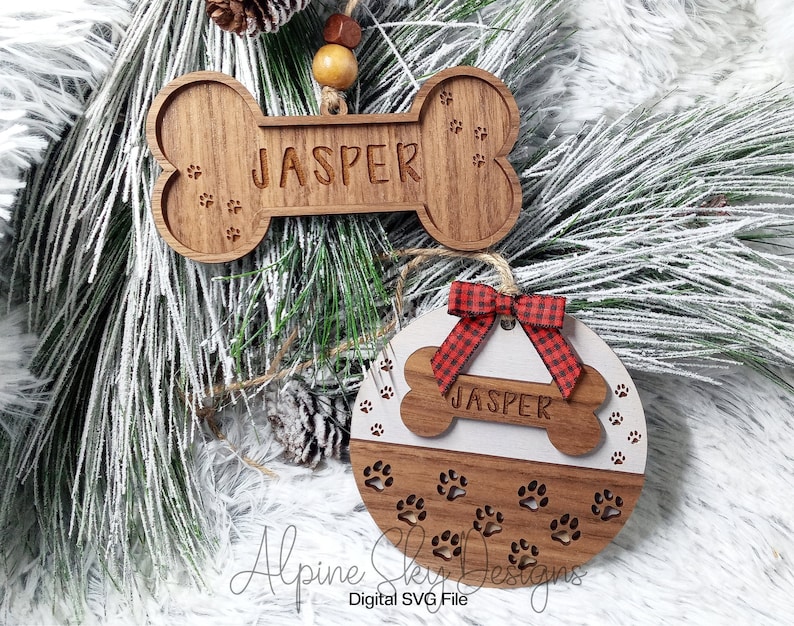Dog Ornament SVG Bundle Ornament Files Dog Etsy