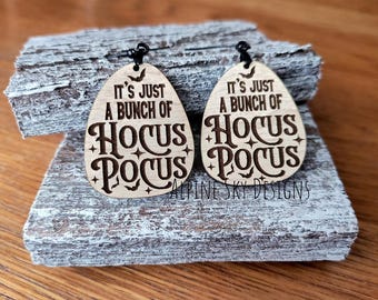 Hocus Pocus Earrings SVG Glowforge Halloween Files Witch Earrings SVG Witch Earring Files Hocus Pocus Earring Svg Digital Download Laser Svg