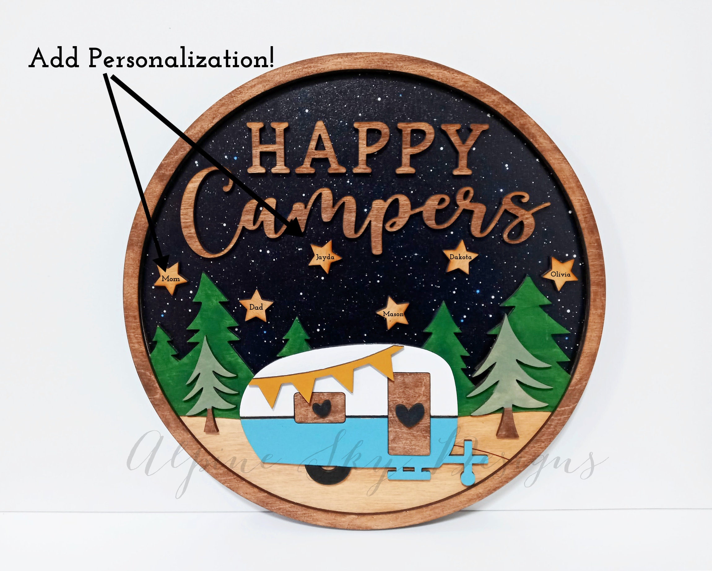 Happy Campers Sign SVG Happy Camper SVG File Camping Signs - Etsy