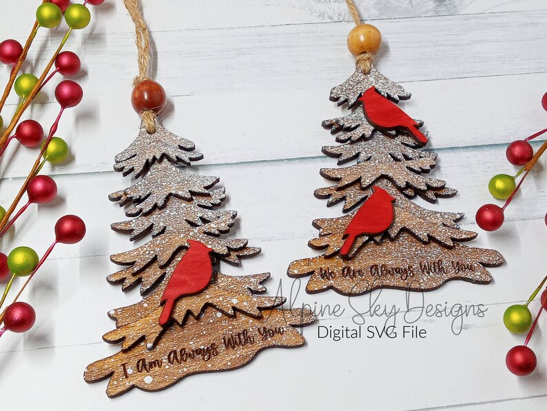 Cardinal Ornament SVG I Am Always With You Ornament SVG - Etsy
