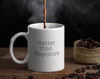 Viking Coffee Mug Ragnarok Norse Mythology Gift, Odin Thor Mug, Valhalla Mug, Norse Warrior Cup, Viking Art Mug Gift for Him