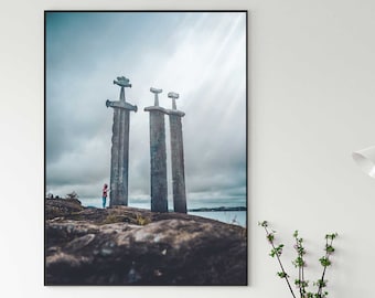 Viking Art | Mythology Wall Decor | Viking Runes | Art Norse | Metal Wall Art | Viking Wallpaper | Viking Poster | Viking Long Boat