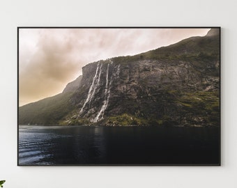 Geiranger Fjord Wall Art, Geiranger Poster, Geiranger Canvas, Noorwegen Fjord Print, Noorwegen Artwork, Noorwegen Fotografie, Noorwegen Print,