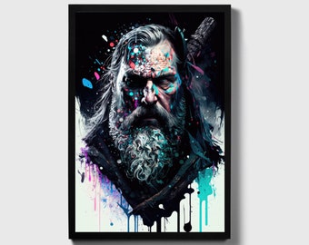 Graffiti Wall Art, Odin Wall Art, Wall Art Canvas, Pop Art Canvas, Pop Culture Wall Art, Graffiti Art Canvas, Odin Print, Extra Large Wall