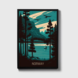 Norway artwork, Digital Illustration,Lofoten islands,Mountain art,Sunrise photo,Landscape room decor,Nature photo,Norway mountain