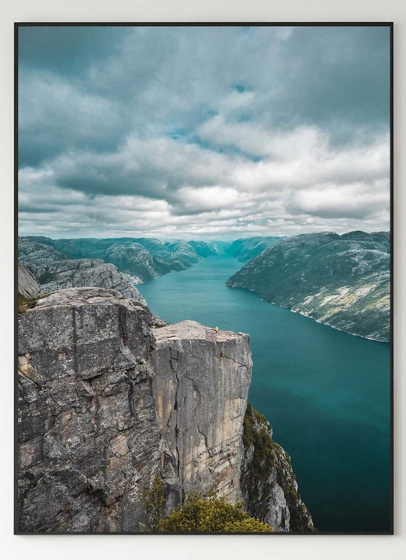 Norway Wall Art, Norwegian Landscape Print , Pulpit Rock in Stavanger Photograph, Canvas Poster Wall Art, Ragnar Vikings, Scandinavian Photo image 2