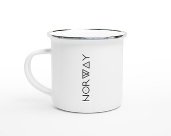 Norway Coffee Mug, The country i love ,Enamel Mug, Enamel Cup,  Easter Gift Idea for Norway Lovers