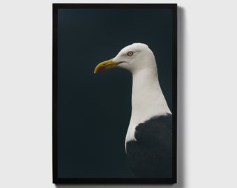 Gull Wall Art, Gull Coastal Print, Gull Ocean Print, Gull Beach Decor, Gull Sea Print, Gull Bird Art, Gull Wall Print, Gull Canvas Art,