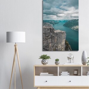 Norway Wall Art, Norwegian Landscape Print , Pulpit Rock in Stavanger Photograph, Canvas Poster Wall Art, Ragnar Vikings, Scandinavian Photo image 10