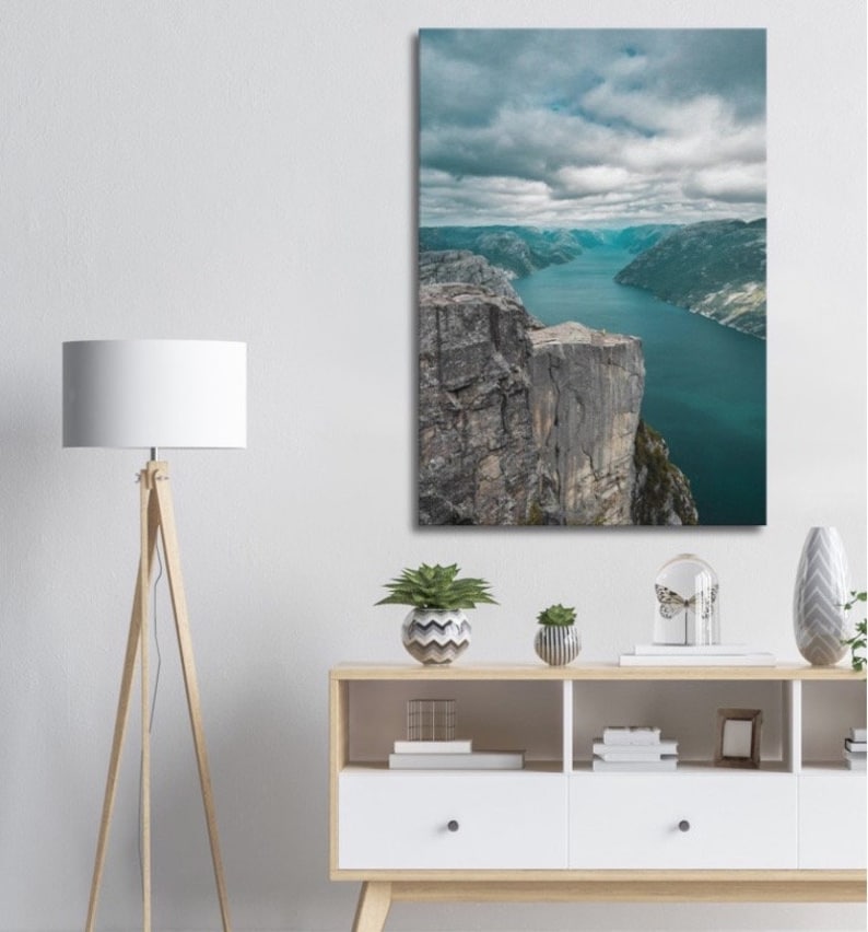 Norway Wall Art, Norwegian Landscape Print , Pulpit Rock in Stavanger Photograph, Canvas Poster Wall Art, Ragnar Vikings, Scandinavian Photo image 10