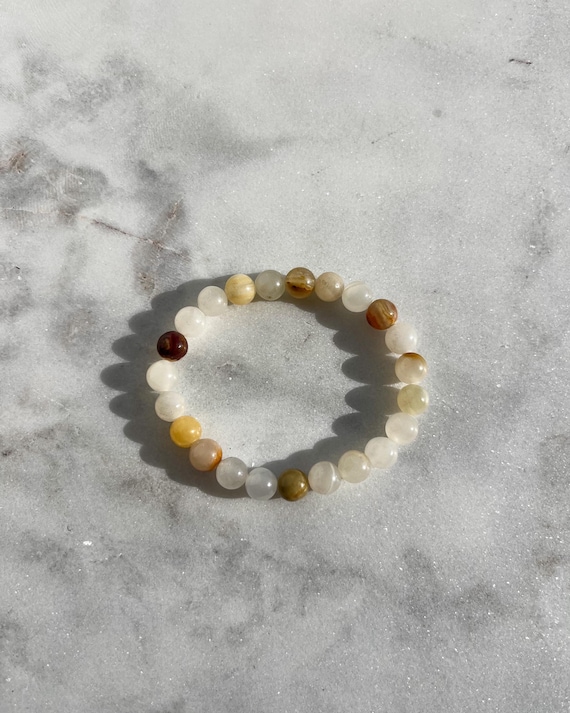 Afghan Jade Beaded Bracelet |Natural Stone Bracelet |Cleansing Healing Bracelet |Protection Crystal Bracelet | Birthday Gift| Stone Bracelet