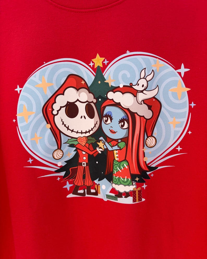Nightmare Before Christmas Sweatshirt | Jack & Sally Holiday Crewneck bild 2