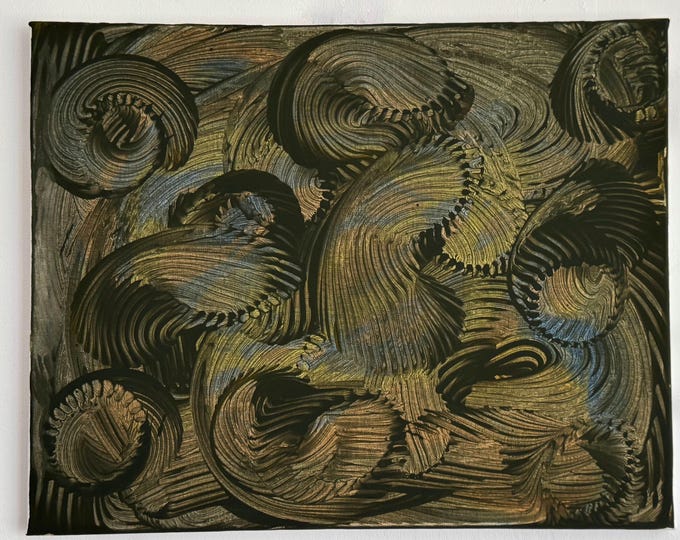 Original Abstract Painting on Canvas 20x16" Acrylic by M
