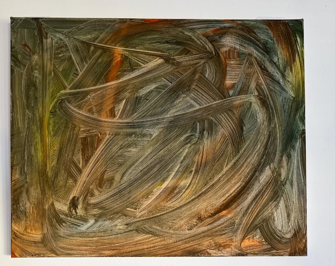 Original Abstract Painting on Canvas 22x18" Acrylic by M