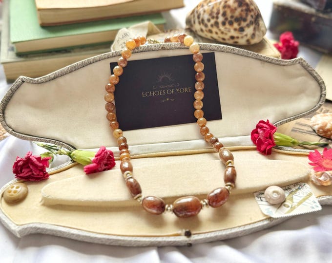 Faux Agate-Style Marbled Bead Short Necklace Lightweight Retro Acrylic Statement