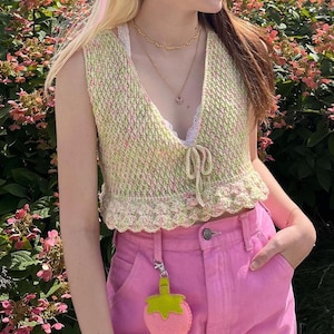 Kira Crochet Vest Top Pattern - Beginner-Friendly, Made-to-Measure PDF Download